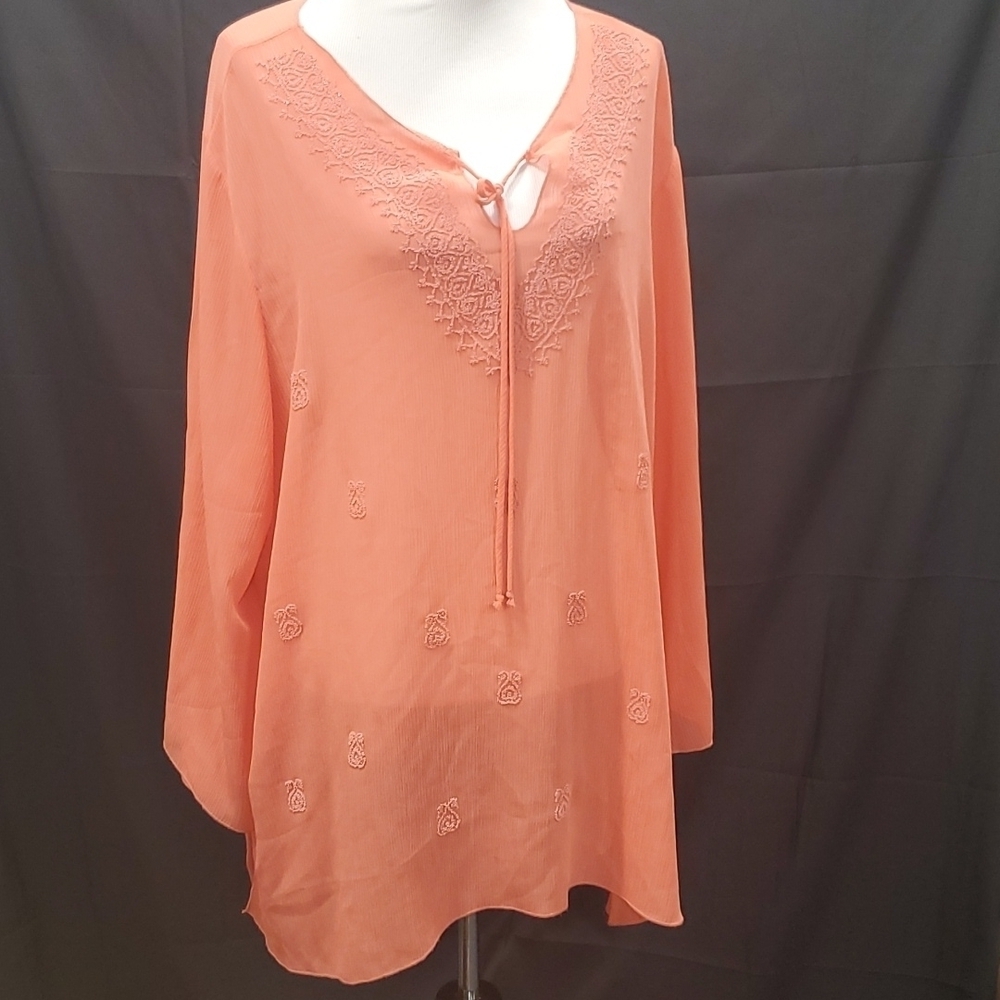 Maggie Barnes Beaded Tunic SZ LG